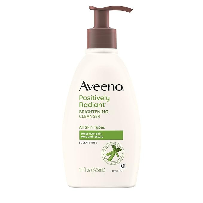 Aveeno Positively Radiant Brightening Facial Cleanser for Sensitive Skin