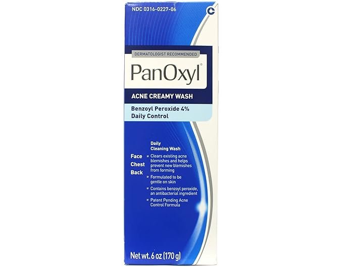 PanOxyl Antimicrobial Hydrating Acne Creamy Wash